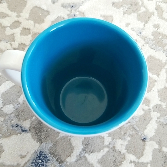 Starbucks mug for coffee or tea. White with teal blue accents and inside - Picture 4 of 7